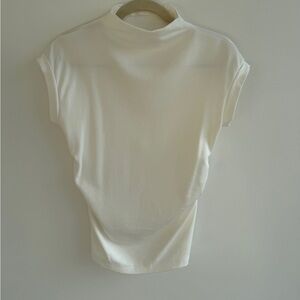 Cream Mock Neck Sleeveless Top